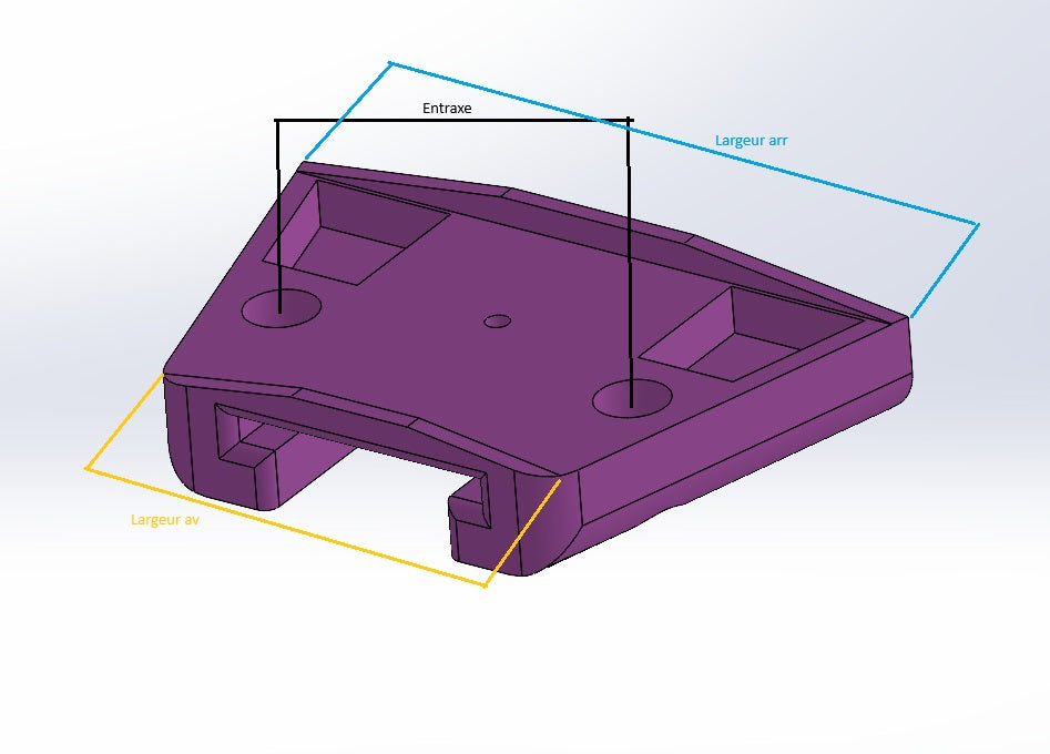 Support de plaque sur mesure pour supermot